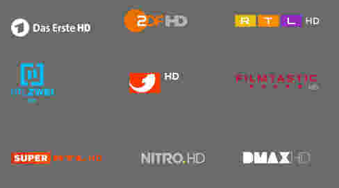 Icons verschiedener TV-Sender 