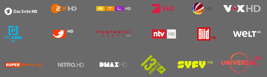 Icons verschiedener TV-Sender